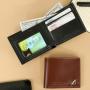 Factory wholesale horizontal wallet men's PU business fashion card bag large capacity holder multi wallets man retro money clip