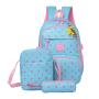 Gelory Hot Sale 4 Colors School Bag Star Full Printing Waterproof Primary School Backpack 3pcs Set For Girls Kids Bookbag