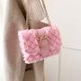 2021 New Korean Fashion Chain Messenger Bag Luxury Lamb Wool Bag Fashion Women High Quality  Handbags