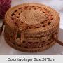 Wholesale Summer beach handmade woven round natural straw rattan shoulder bag for women handbags
