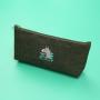 Gelory Custom Simple Solid Color Pencil Case Cartoon Embroidery Enlarged Capacity Oxford Cloth Stationery Bag Student Customization