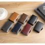 Double Automatic Popup Aluminum Alloy Case Wallet Credit Card Holder Business Microfiber Leather Wallet For Men wholesale