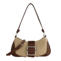 2024 Custom Canvas PU Leather Underarm Hobo Bag For Fashion Women Shoulder Purse