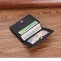 ZR114 Men's Leather Business Card Bag Lychee Pattern Top Layer Cow Leather Business Card Holder Stamped LOGO