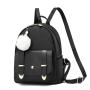 Fashion Mini Backpack Purse Pompom Ball PU Leather Backpack Shoulder Bag for Women