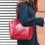 New Designer Wholesale Large Ladies Tote Bags With Custom Printed Logo Vegan Genuine  Leather Fashion Women's Tote Bags