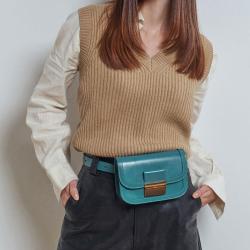 Oem Odm Hot Sale Multifunctional Pu Leather Waist Bags For Women Chain Bags Trendy Fashion Custom Vegan Luxury Ladies Belt Bags