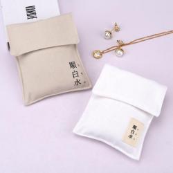 Custom Logo Printed Cotton Linen Comb Cosmetic Packing Envelope Dust Pouch Envelope Cotton Gift  Bag