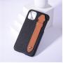 New Arrival Luxury Genuine Leather Mobile Phone Cover Case With Handle For Iphone 12 13 pro max 14 Plus