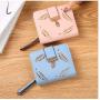 HOT Women's Short Wallet Female Purses Card Holder Gold Hollowed Leaves Wallets PU Leather Clutch Money Bag Pu Leather Wallet