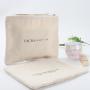 Wholesale Zipper Makeup Bag Eco-Friendly Cotton Canvas  Accessory Pouch Double Sided Cosmetic Bag