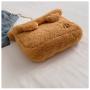The new cute plush beacon bag dumb doll shoulder bag female hairy messenger bag