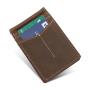 Customize Genuine Crazy Horse Credit Holder Wallet Genuine Leather Holder Card Wallets For Men With Money Clip