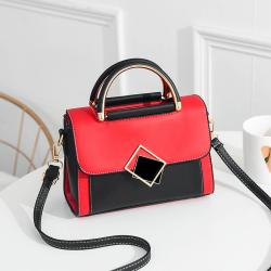 2023 New Fashion Women's Bag Splicing Pu Advanced Texture Handbag Trend Large Capacity Single Shoulder Messenger Bag