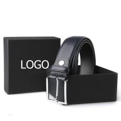 Designer Fashion Vegan Leather Men Belt Custom Leather Business Belts Gift Set For Men