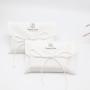 White Cotton Envelope Jewelry Pouch