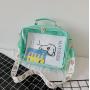 Factory customized vinyl leather school ita backpack pin display custom ita bag with clear PVC window