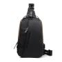 XL044 Simple Style Daily Used Waterproof Crossbody Bag with USB Men's Nylon Chest Bag New Version Durable Sports Shoulder Bag