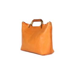 2024 Custom Vegetable Tanned Genuine Leather Handbag For Women Luxury With Inside Small Bag
