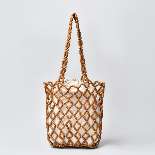 2024 Summer Tote Bags Women Handbags Purse Ladies Casual Shoulder Beach Bag Tote Handbags Wooden Bead For Holiday
