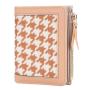 ZR522 Fashion Versatile Woman Short Wallet Lattice Card Holder Case Girl  Purse Female Money Clip Billfold Zipper PU Leather