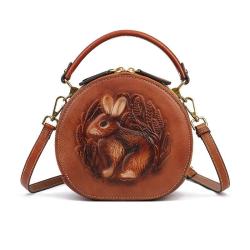 2024 Custom Genuine Leather Round Bags Handbags For Women Luxury Animal Purses