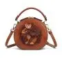 2024 Custom Genuine Leather Round Bags Handbags For Women Luxury Animal Purses