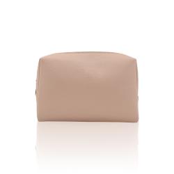 Custom logo leather makeup cosmetic bag ladies travel bag leather wash bag for women