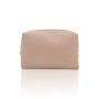 Custom logo leather makeup cosmetic bag ladies travel bag leather wash bag for women