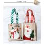 HR089 New Christmas Handheld Gift Bag Lovely Cloth Cartoon Elderly Snowman Gift Bag Candy Apple Christmas Lightweight Handbag