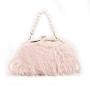 Fluffy Turkey feather party clutch elegant fur bags Ostrich Feather Pearl Women Evening Handbags 2024