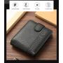 Factory wholesale men's wallet, short PU leather style,  cross-border, zipper and buckle, new style leather wallet, coin purse