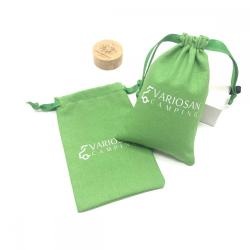Wholesale Custom Logo Printing Personalized Cotton Linen Drawstring Bag Small Muslin Cotton Gift Cosmetic Jewelry Pouch