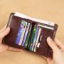 XL302 Accept Customized Logo Genuine Leather Soft Comfortable Triple Folding Billfold Best Selling Men's Short Leather Wallet