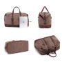 Hot sale canvas travel bag Crazy Horse hide Travel Crossbody Shoulder Bag Large Capacity outdoor travel weekender duffle bag