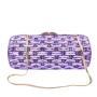 Factory 2024 Wholesales Luxury Cylinder Purple Diamond Clutch Bags Women Party Purse Wedding Bridal Shoulder Ladies Handbags