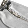 Customized Logo Silver Womens Shoulder Bags Wholesale Fashion High Quality Vegan Leather Bags With Zipper Womens Tote Bags