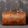 XL321 American Style Genuine Leather Durable Duffle Bag Casual Large Capacity Travel Bag Anti Water Handbag Customized Logo