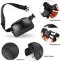 custom trendy unisex travel waterproof travel waist fanny pack chest bag slim pu leather 1l everywhere mini belt bag