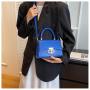 Korean ladies bag fashion handbag 2024 new crocodile pattern shoulder bag retro women's bag