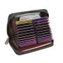 2022 New Arrival Multifunctional Woman Men Genuine Leather Rfid Blocking Zip Credit Card Holder Wallet