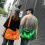 wholesale custom logo pvc clear jelly color swimming overnight tote duffel duffle bag for women girls spend the night bags