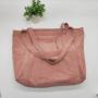 New Fashion Custom Logo Corduroy Fabric Tote Travel Product Shopping Bag Pink Velvet Student School Storage Handle Bag