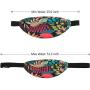 Gelory Sports Outdoor Fashion Colorful Flowers Patterned Nylon Sports Fanny Pack Travel Waist Bag