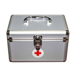 2-layer portable first aid kit storage box aluminum alloy multifunctional family emergency medicine box with handle medicine box
