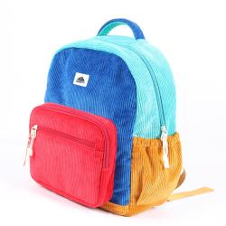 CHANGRONG Custom color block corduroy Mini Backpack bag For School Travel