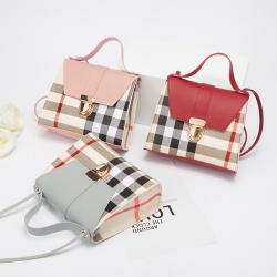 2023 New Fashion Simple Trend Single Shoulder Bag Wholesale Diagonal Cross Bag Pu Leather Contrasting Color Handbag
