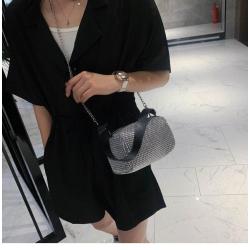 2024 New Korean Style Simple Shoulder Bag Fashion Underarm Bag Handbag Cylinder Chain Strap Crossbody Bag