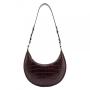 Custom Half Moon bag Brown Crocodile Vegan Leather Shoulder bags Handbag