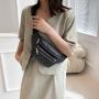 KBW385 New Square Bag Fashion PU Single Shoulder Crossbody Chest Bag Fitness Outdoor Sports Mobile Phone Waist Bag